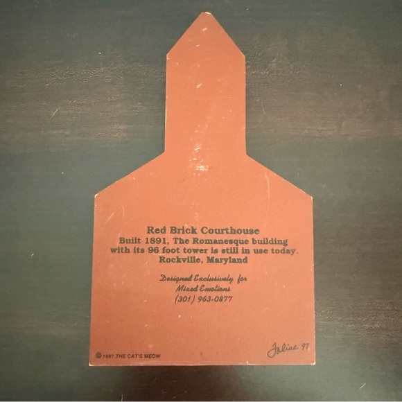 Cat’s Meow Village Historical Collection - Rockville, MD - Vintage Decor 1997 - Picture 2 of 2